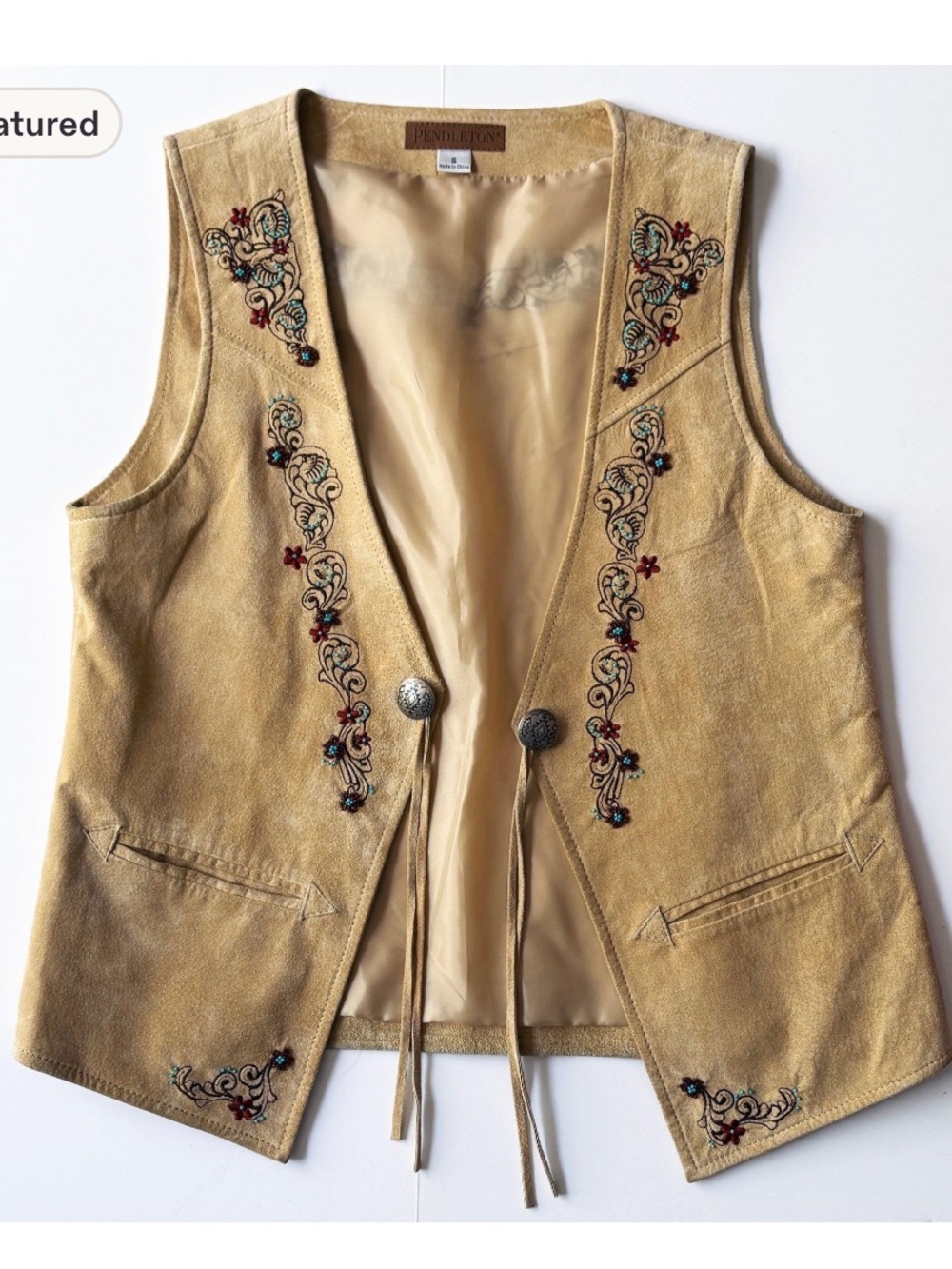 Pendleton Suede Western Vest